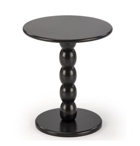 Czarny okrągły stolik na nodze