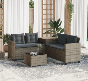 Szare meble wypoczynkowe na taras