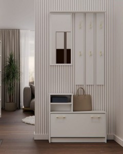 Garderoba z lustrem i szafką na buty do przedpokoju