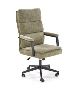 Fotel biurowy z podłokietnikami oliwkowy
