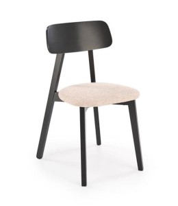 Czarne drewniane krzesło retro