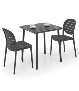 Kwadratowy stolik na balkon czerń