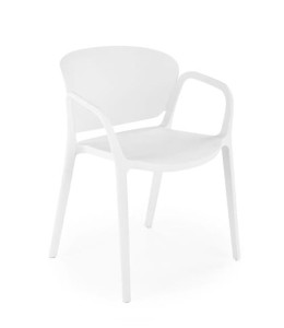 Białe nowoczesne krzesło do ogrodu