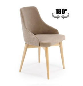 Beżowe krzesło w stylu skandynawskim