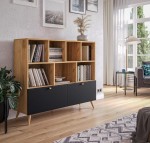 Półka na książki z barkiem dąb craft