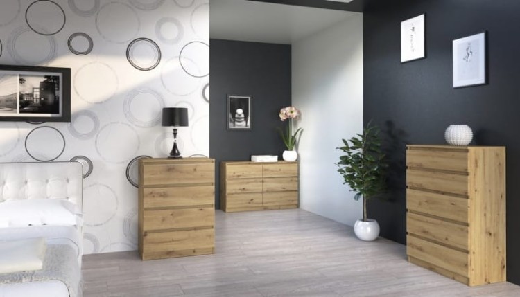 Komody-dąb-artisan-z-szufladami