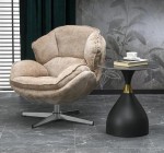 Beżowy fotel wypoczynkowy do salonu