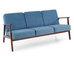 Niebieska sofa w stylu retro