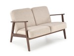 Dwuosobowa beżowa sofa retro