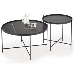 Okrągłe stoliki kawowe z rantem