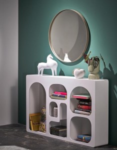 Okrągłe lustro w złotej ramce 70 cm