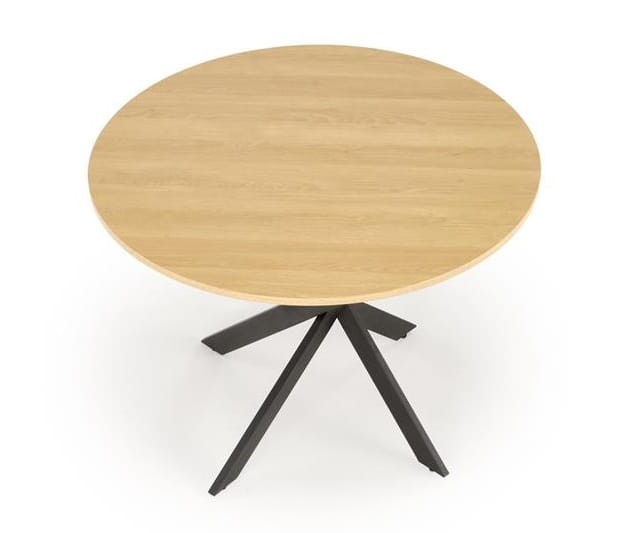 okragły-blat-stołu-w-kolorze-dąb-złoty