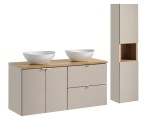 Komplet mebli łazienkowych z umywalkami