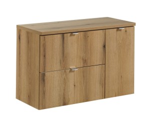 Duża szafka pod umywalkę z blatem dąb