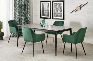 Prosty stół w stylu loft szary marmur 260 cm