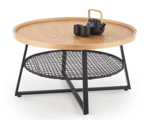 Okrągła ława do salonu loft ⌀80cm