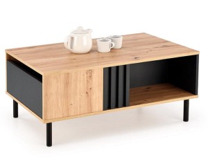 Loftowa ława do salonu z szufladą