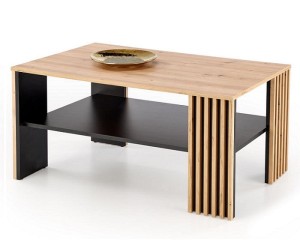 Ława do salonu z lamelami dąb