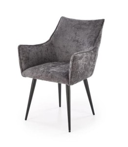 Szary fotel do jadalni loft