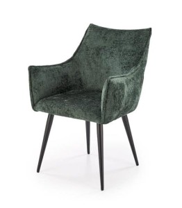 Elegancki fotel do jadalni zieleń