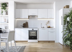 Białe meble kuchenne zestaw 240 cm