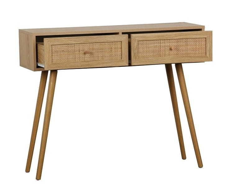 konsola-z-szufladami-dąb