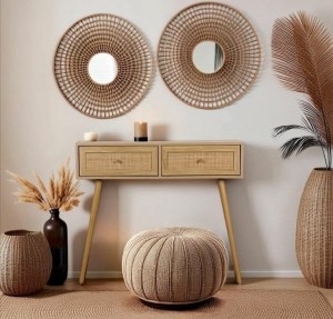 Konsola z szufladami w stylu boho