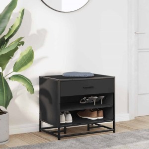 Czarna szafka na obuwie loft