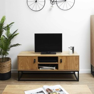 Loftowa szafka pod telewizor dąb