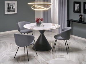 Okrągły stół na nodze marmur ⌀120cm