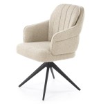 Beżowy fotel do jadalni loft