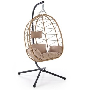 Wiszący fotel ogrodowy boho