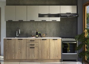 Komplet mebli kuchennych kaszmir z drewnem
