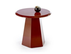 Bordowy stolik kawowy retro
