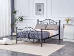 Dwuosobowe metalowe łóżko 140x200
