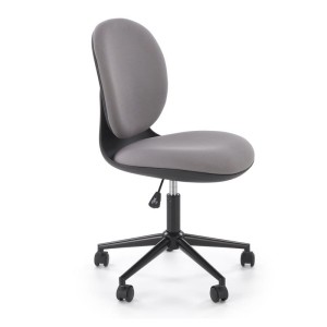 Szary fotel młodzieżowy na kółkach