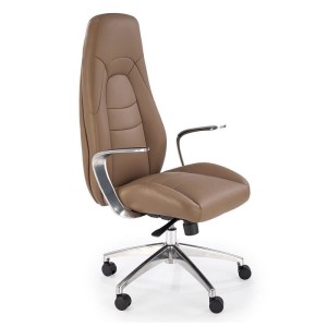 Fotel biurowy cappuccino aluminium