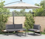 Meble na taras z poduszkami - zestaw kawowy