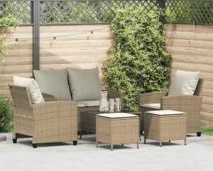 Komplet wypoczynkowy na taras beż