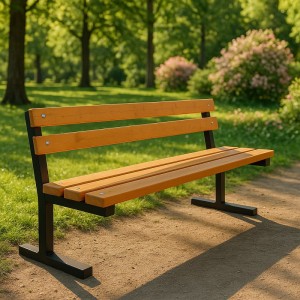 Ławka ogrodowa z oparciem dąb jasny