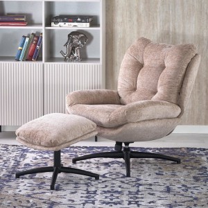 Designerski fotel do salonu beż