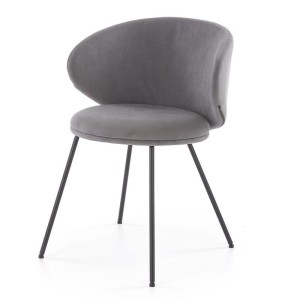 Szare okrągłe krzesło loft