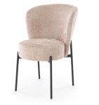 Designerskie beżowe krzesło do jadalni