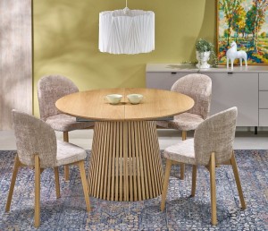 Rozsuwany stół do jadalni z okrągłym blatem