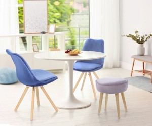 Biały okrągły stół kuchenny ø80 cm