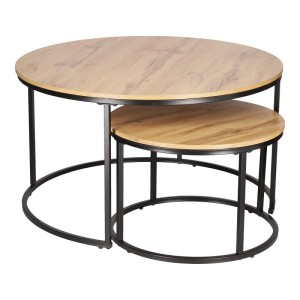 Komplet okrągłych ław do salonu ø80 cm