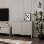 Komoda na nóżkach kaszmir z ryflowaniem