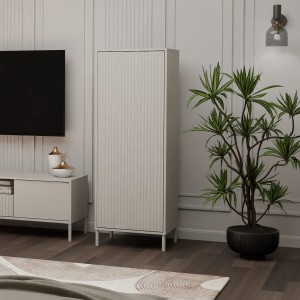 Wąska szafka z półkami kaszmir