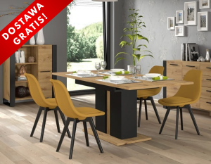 Loftowy rozkładany stół do jadalni 200cm artisan