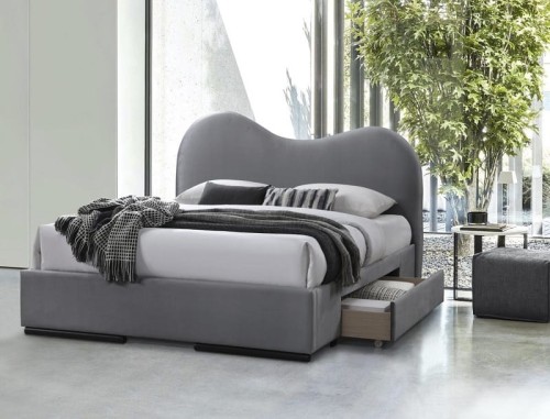 designerskie-szare-łóżko-z-zagłówkiem